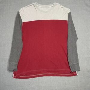 RedHead Thermal Pullover Shirt Men's 2X Maroon Waffle Knit Long Sleeve Crew Neck